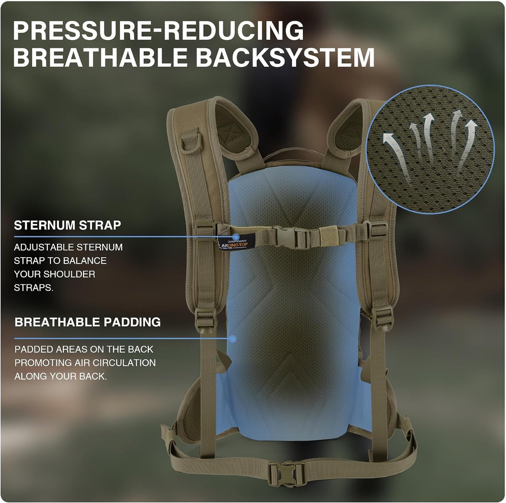 Mardingtop10L Small Tactical Molle Hydration Backpack,Cycling Backpack for Biking,Cycling and Running EDC Daypack