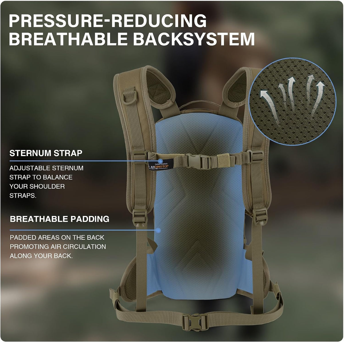 Mardingtop10L Small Tactical Molle Hydration Backpack,Cycling Backpack for Biking,Cycling and Running EDC Daypack