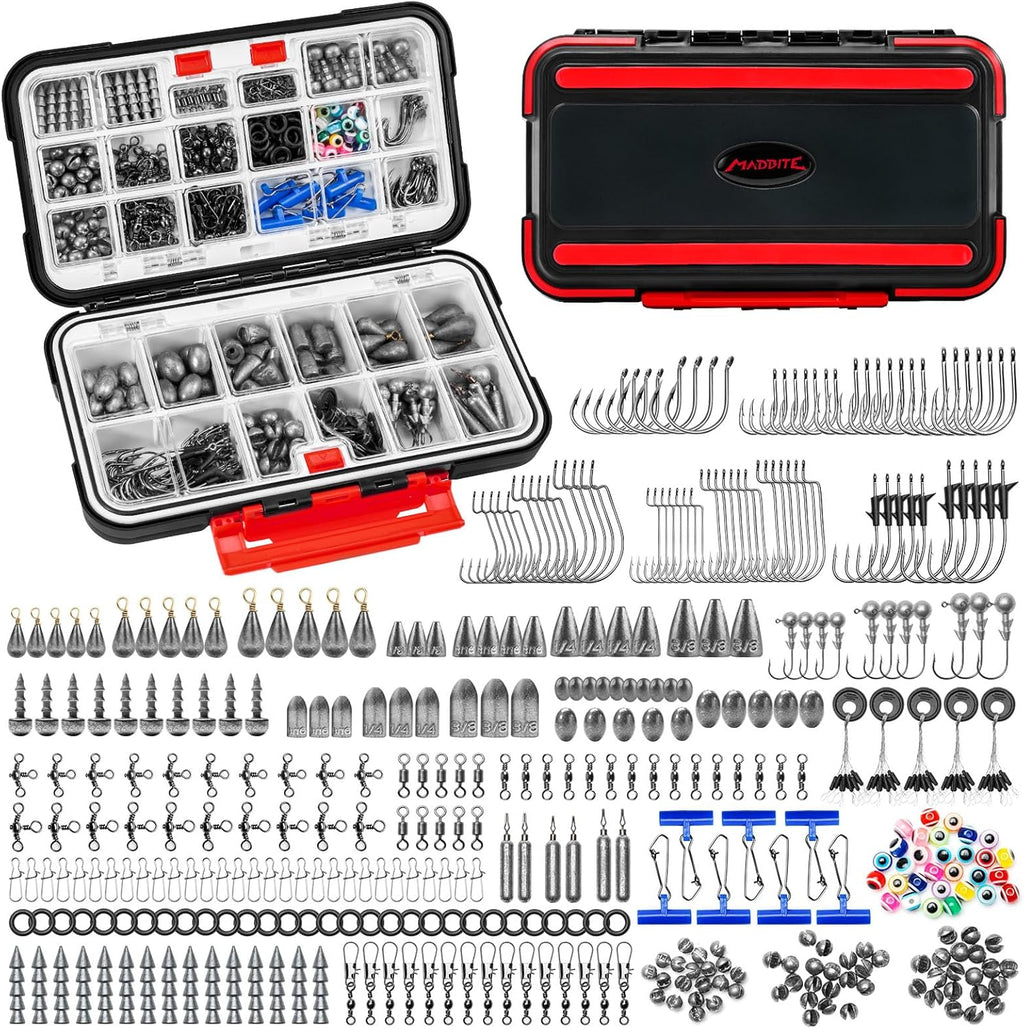 MadBite by KastKing Compact Fishing Tackle Kit for Bass Trout Panfish