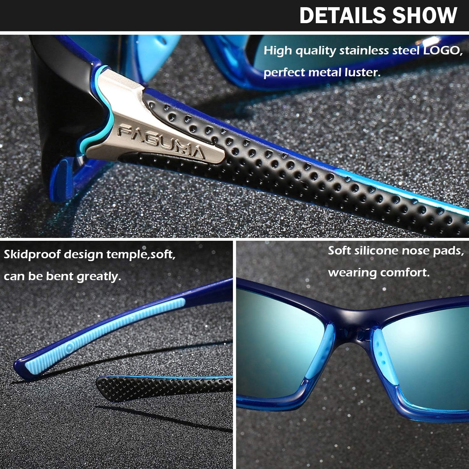 FAGUMA Sports Polarized Sunglasses For Men UV400 Protection