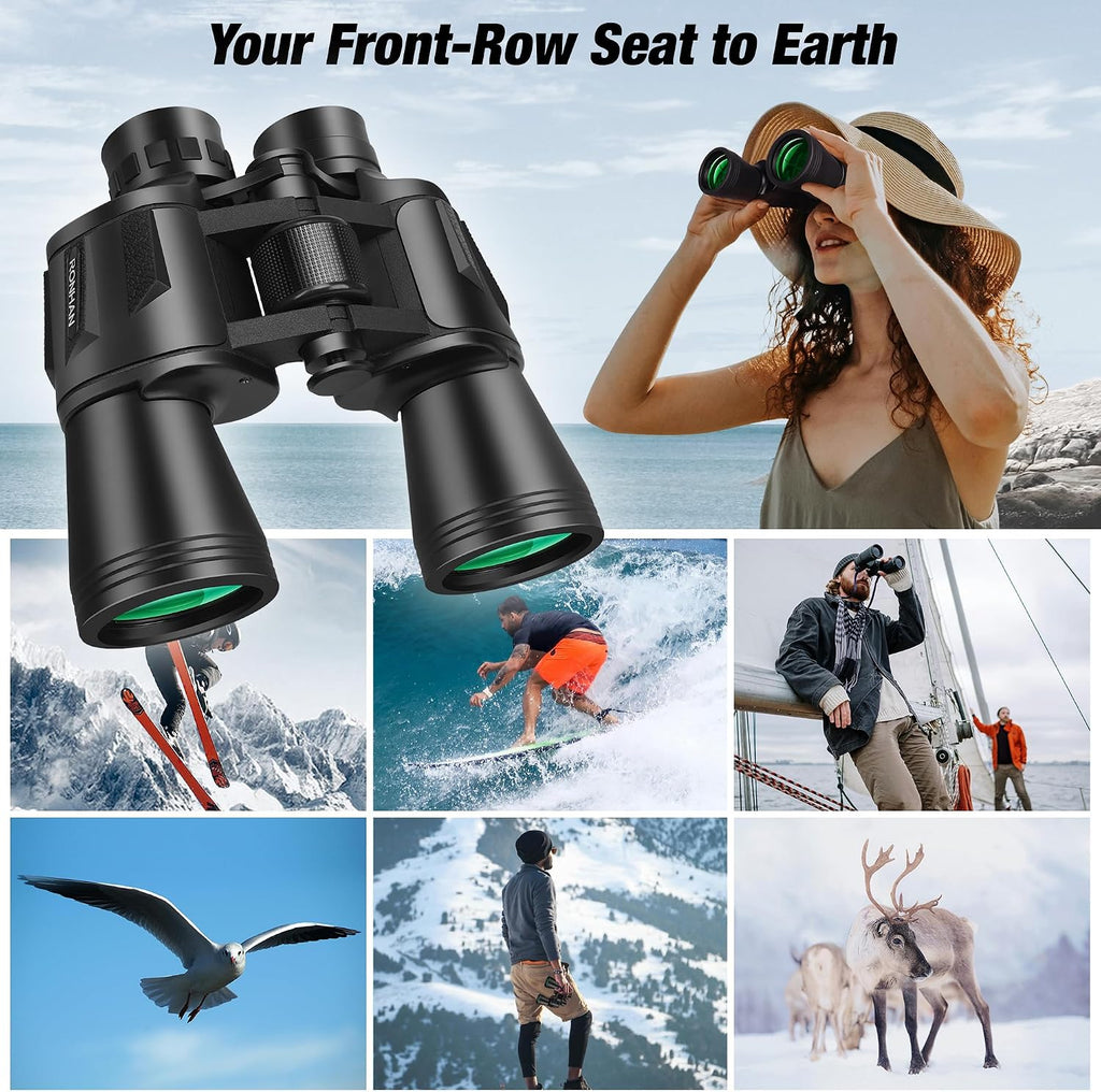 RONHAN 20×50 Binoculars for Adults High Powered with Carrying Case & Strap
