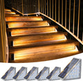 VOLISUN Solar Stair Lights 6 Pack, Solar Step Lights Outdoor Waterproof