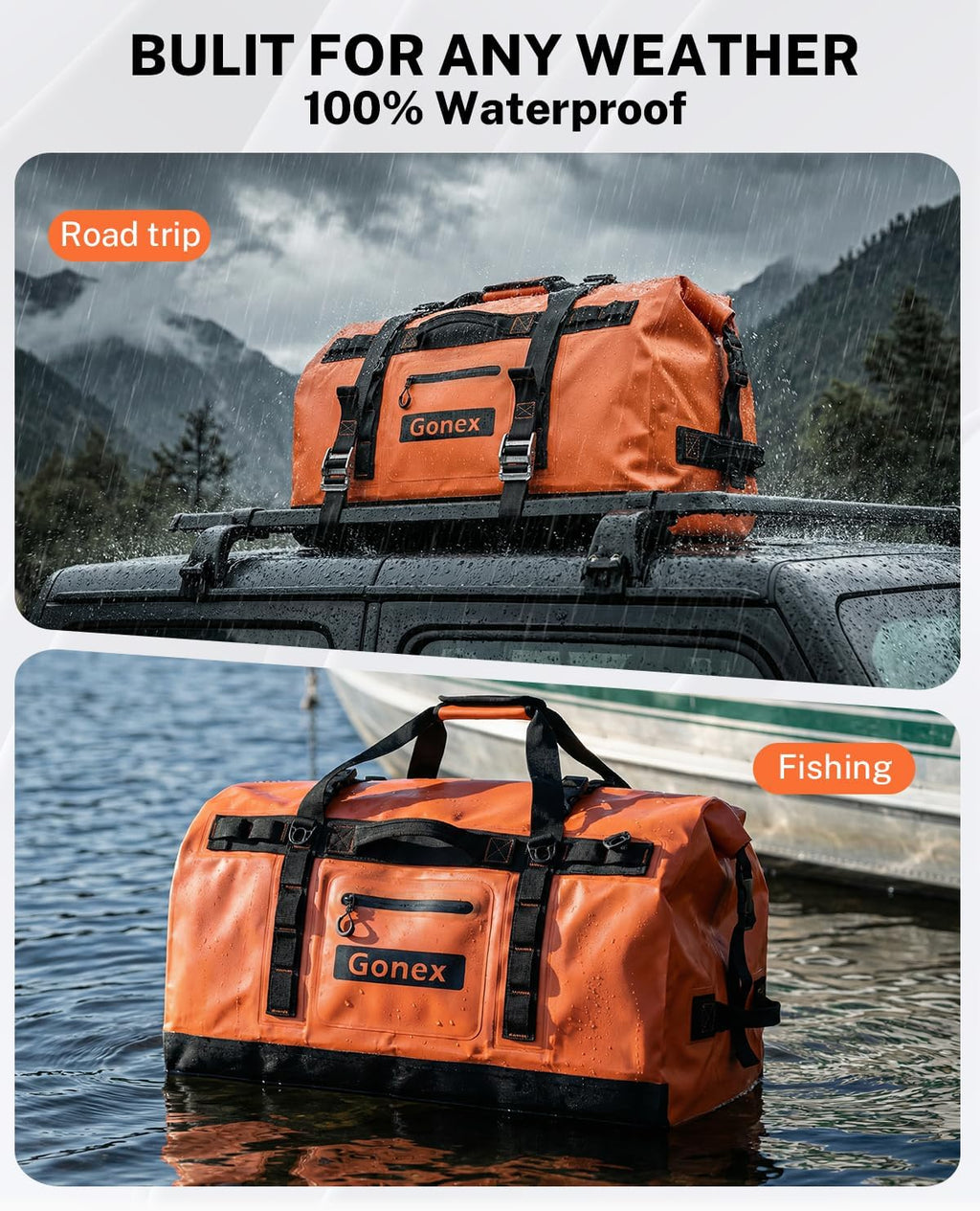 Gonex Waterproof Duffel Bag, 150L Heavy Duty Dry Bag, Reinforced Bottom