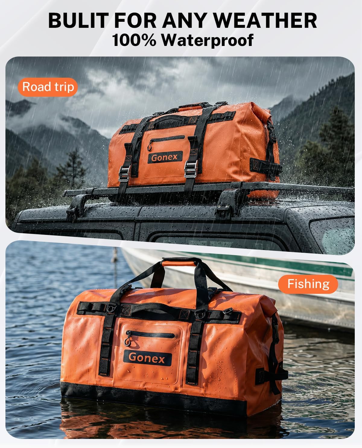 Gonex Waterproof Duffel Bag, 150L Heavy Duty Dry Bag, Reinforced Bottom