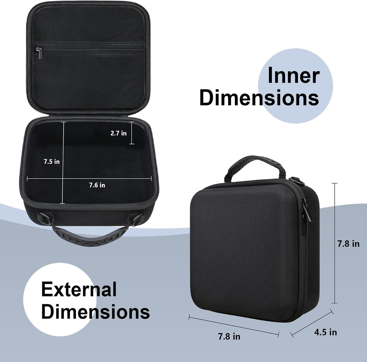 RAIALL Case for Canon EOS Rebel T7/R50/R100/NikonD7500 Digital Camera,Black
