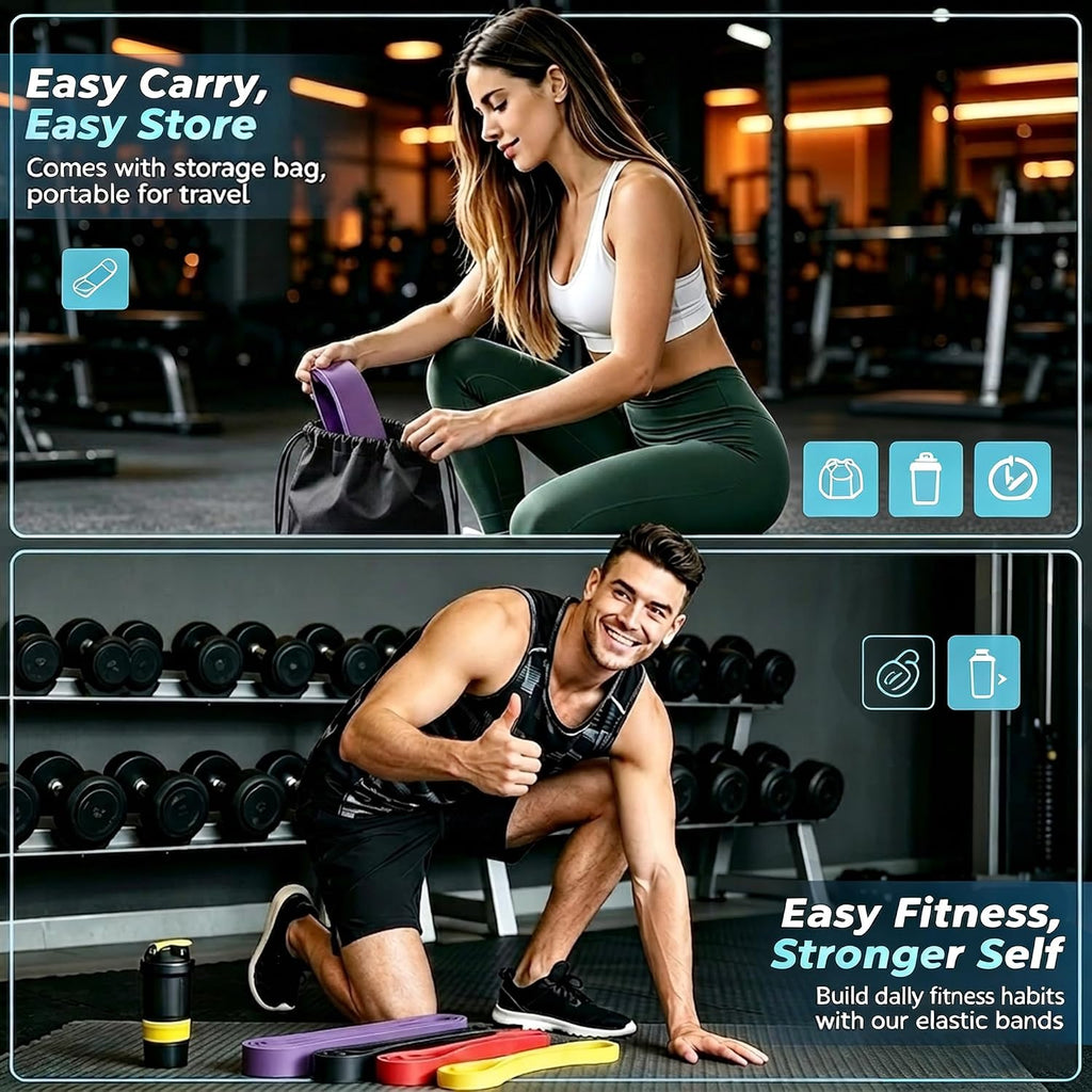 Resistance Bands for Working Out, 4-Level Pull Up Assistance Bands