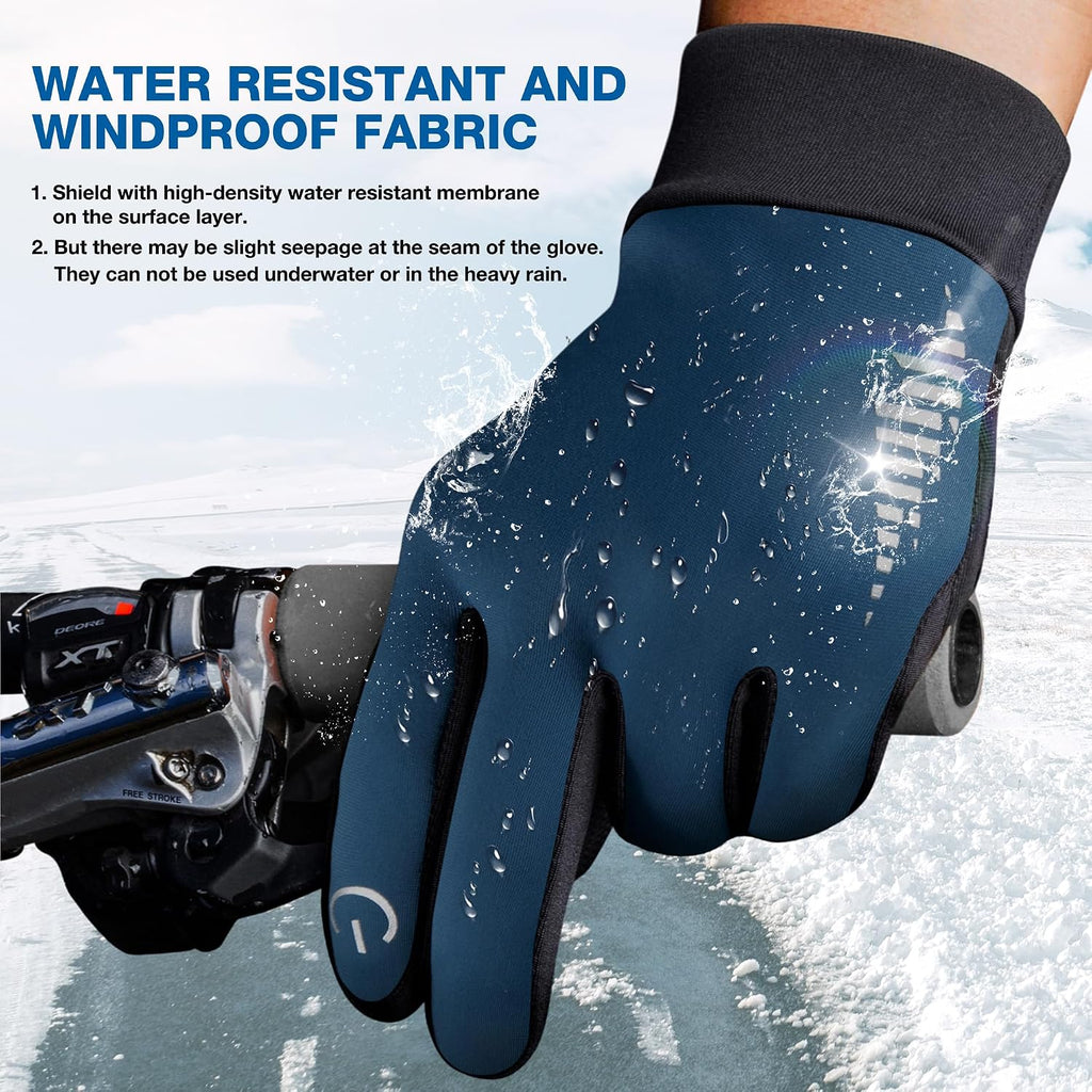 SIMARI Winter Gloves for Women Men - Cold Weather Thermal Touch Screen Ski Snow Glove Liners, Non-Slip Palm & Warm Fleece Lined, for Running Cycling Driving Hiking Walking Sports Outdoor Texting Work