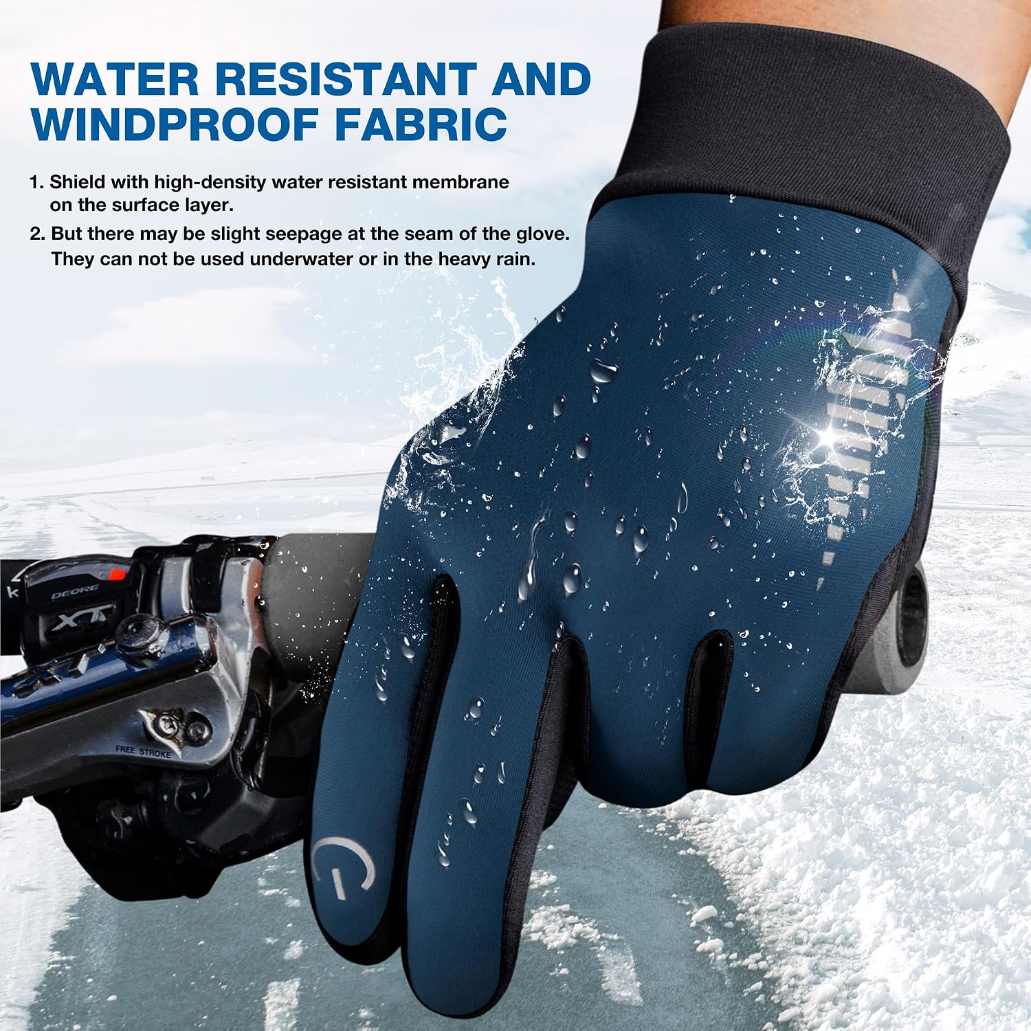 SIMARI Winter Gloves for Women Men - Cold Weather Thermal Touch Screen Ski Snow Glove Liners, Non-Slip Palm & Warm Fleece Lined, for Running Cycling Driving Hiking Walking Sports Outdoor Texting Work