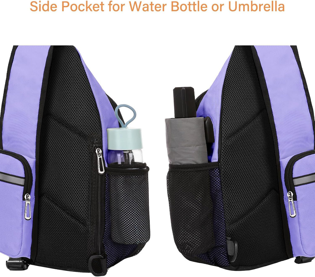 MOSISO Sling Backpack Bag, Crossbody Shoulder Bag Travel Hiking Daypack Chest Bag with Front Square Pocket&USB Charging Port