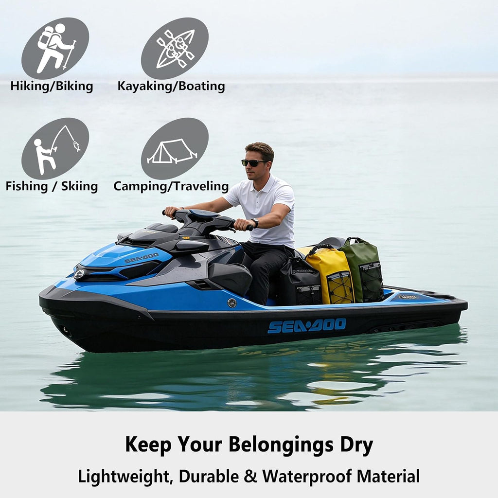 SHENDU 20L Roll-Top Waterproof Dry Bag Backpack for Kayaking Hiking (Black)