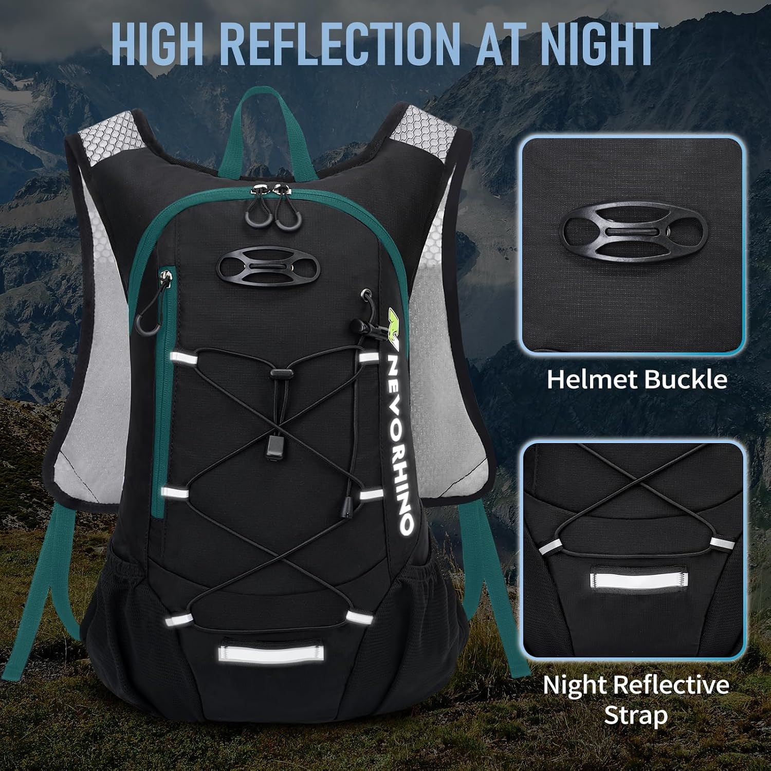 Lightweight Hydration Backpack, Running Backpack with 2L Water Bladder