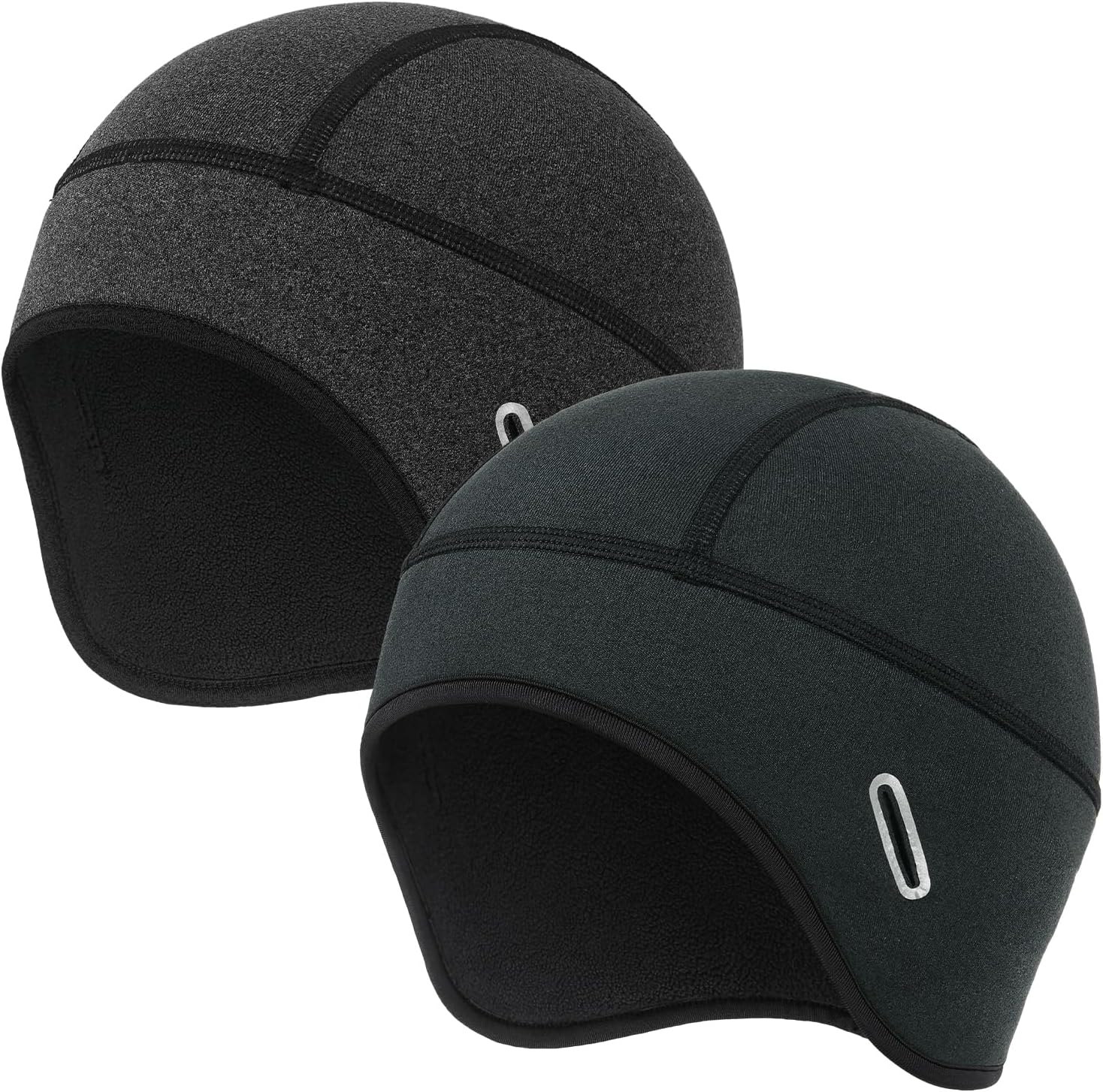 MELASA 2 Pack Winter Helmet Liner Skull Cap with Glasses Slots