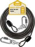 Petbobi Heavy Duty Dog Tie Out Cable, 30ft for Large Dogs Up to 300Lbs