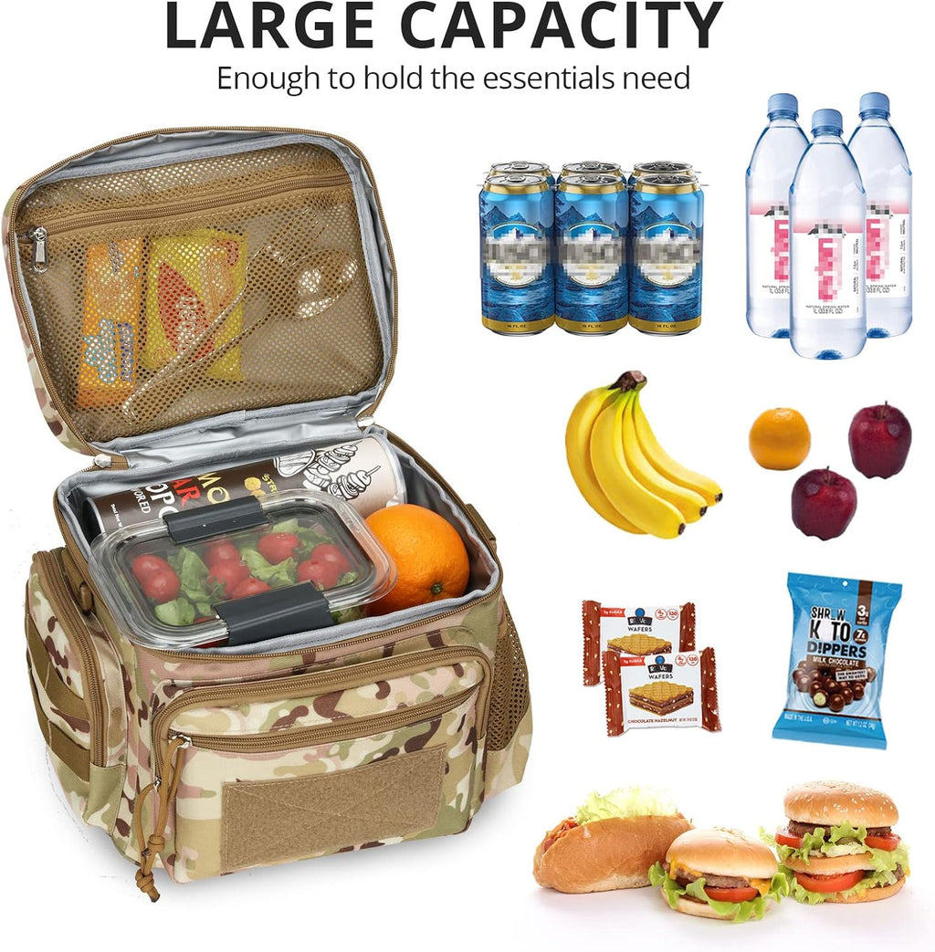 Lunch Box for Men, 12L Leakproof Tactical Lunch Bag Large Cooler for work