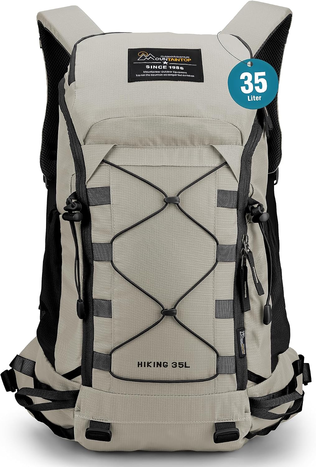 MOUNTAINTOP 35L Hiking Backpack, Lightweight Daypack with Rain Cover