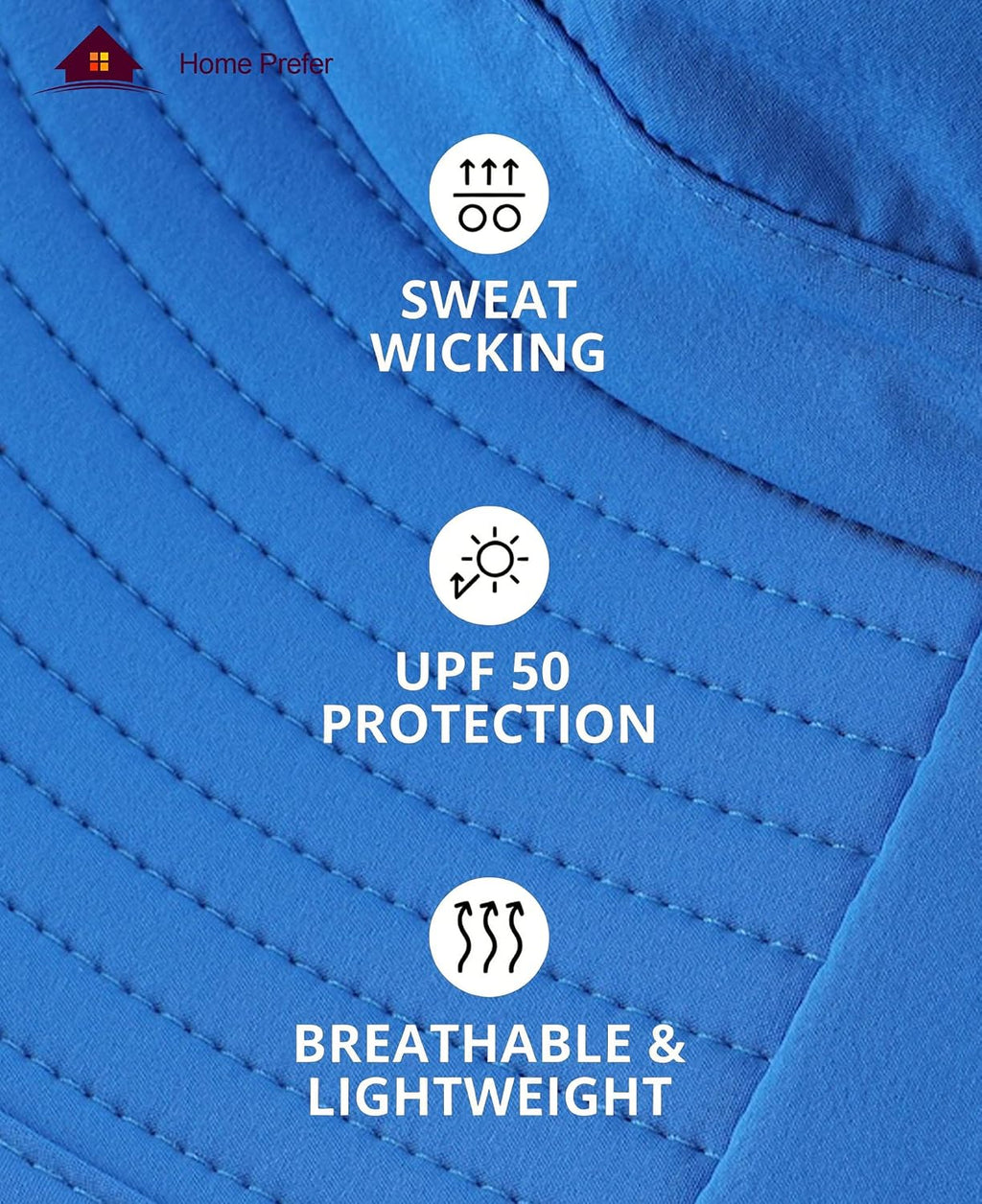 Home Prefer UPF 50+ Sun Hats for Men Women Wide Brim Fishing Hat with Neck Flap UV Protection Sunblock Safari Bucket Hat