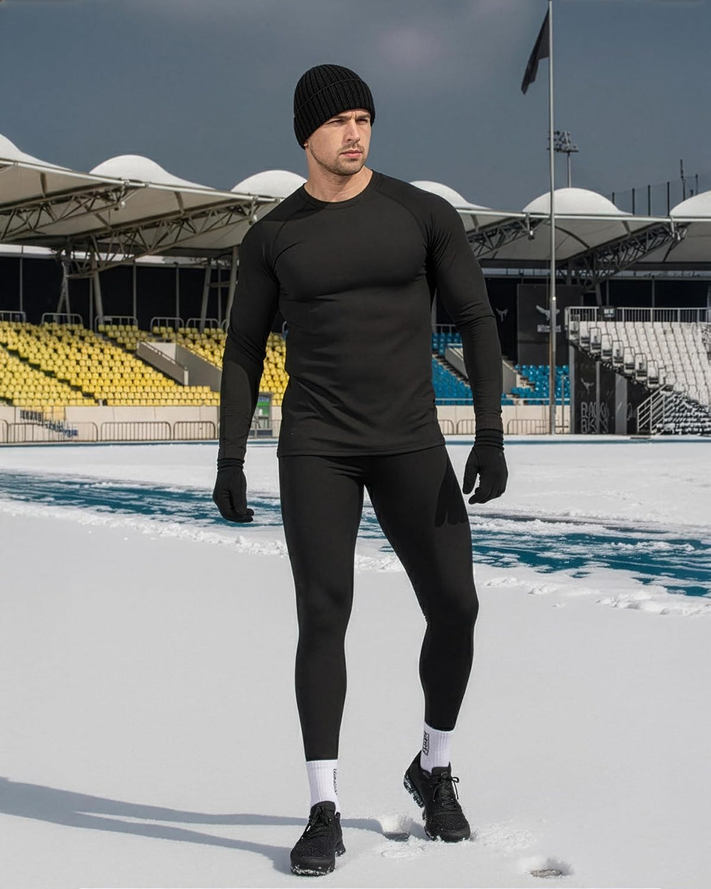 DRSKIN 3 or 2 Pack Men's Thermal Compression Pants Tights Fleece Lined Base Layers Underwear Sports Athletic Workout Winter