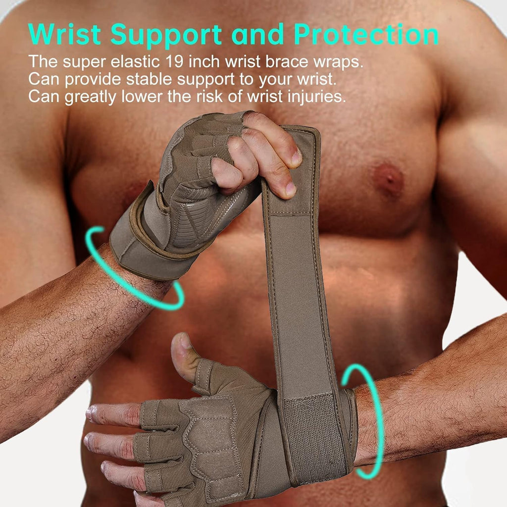 Mens Workout Gloves Weight Lifting Gloves for Men Women Gym Exercise Gloves with Wrist Wrap Support Palm Protection and Grips Gloves for Women Wrist Wrap Gloves for Sport Daily Use