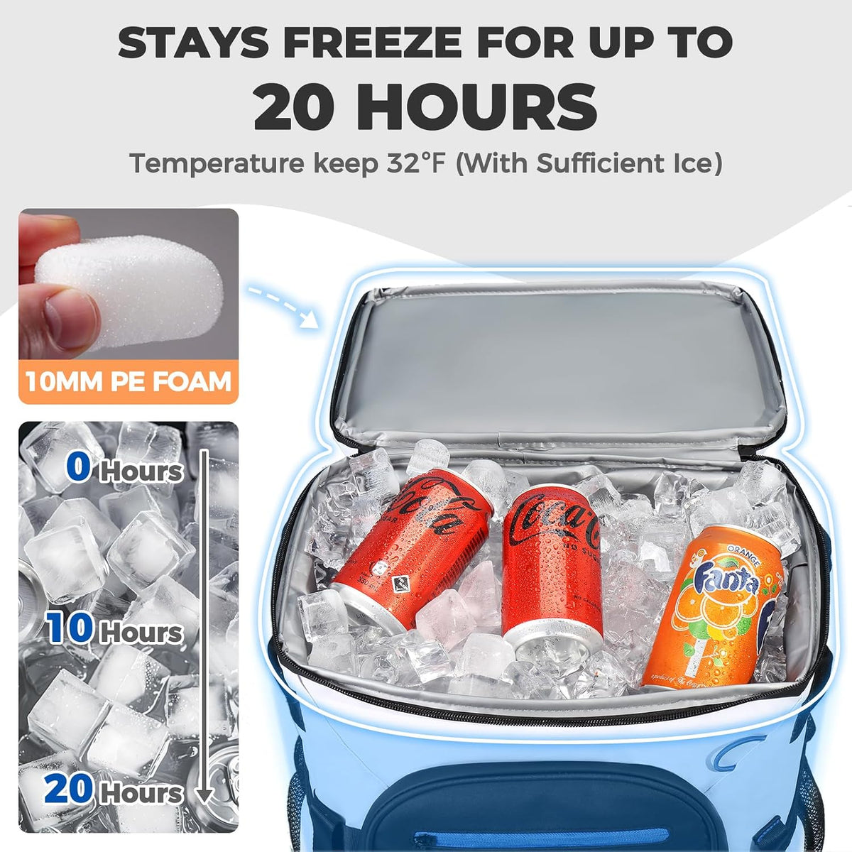 Heytrip Backpack Cooler Insulated Waterproof Leakproof Lunch Bag 36/54 Cans