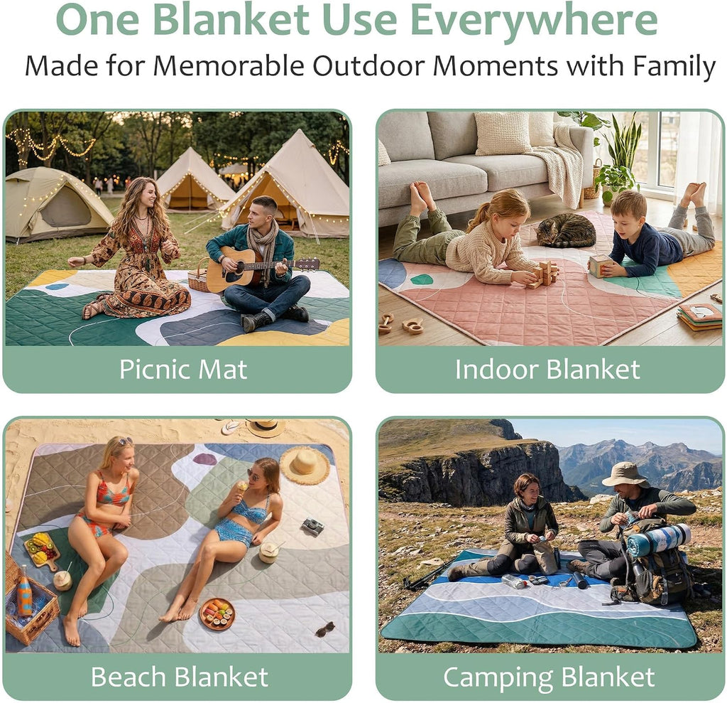 Exclusivo Mezcla Extra Large Waterproof Foldable Picnic Blanket