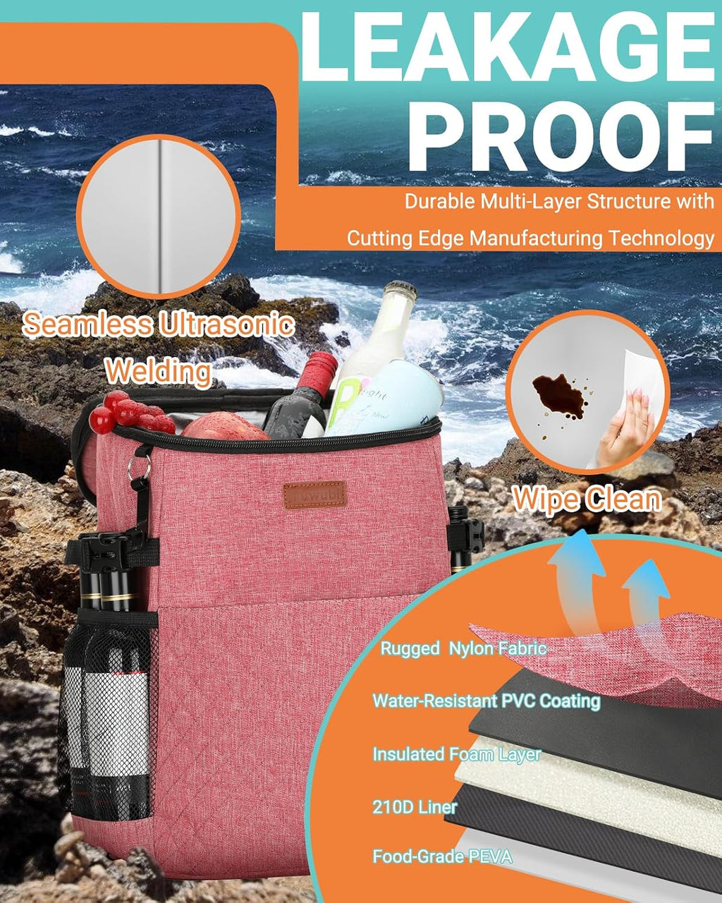 Soft Cooler Backpack for Men: Small Insulated Backpack Coolers for Beach