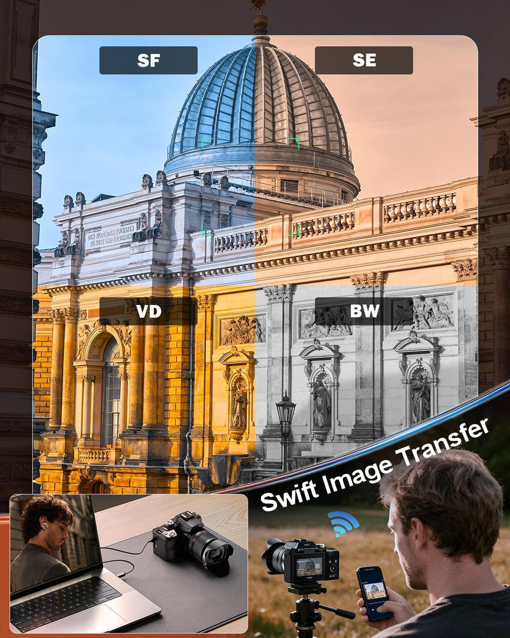 NBD 8K Digital Cameras for Photography,64MP Vlogging Cameras for YouTube,16X Optical Zoom Travel Point and Shoot Digital Cameras Fotograficas with 180°Flip Screen,2 Batteries,64GB Card (Black)