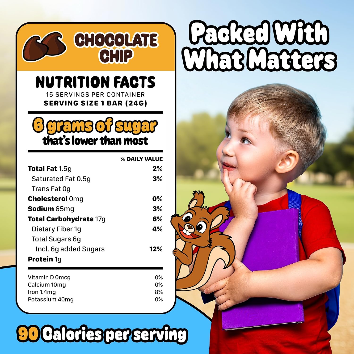 Snakkidz Organic Granola Bars, Variety Pack, Seed oil free, 45 Bars