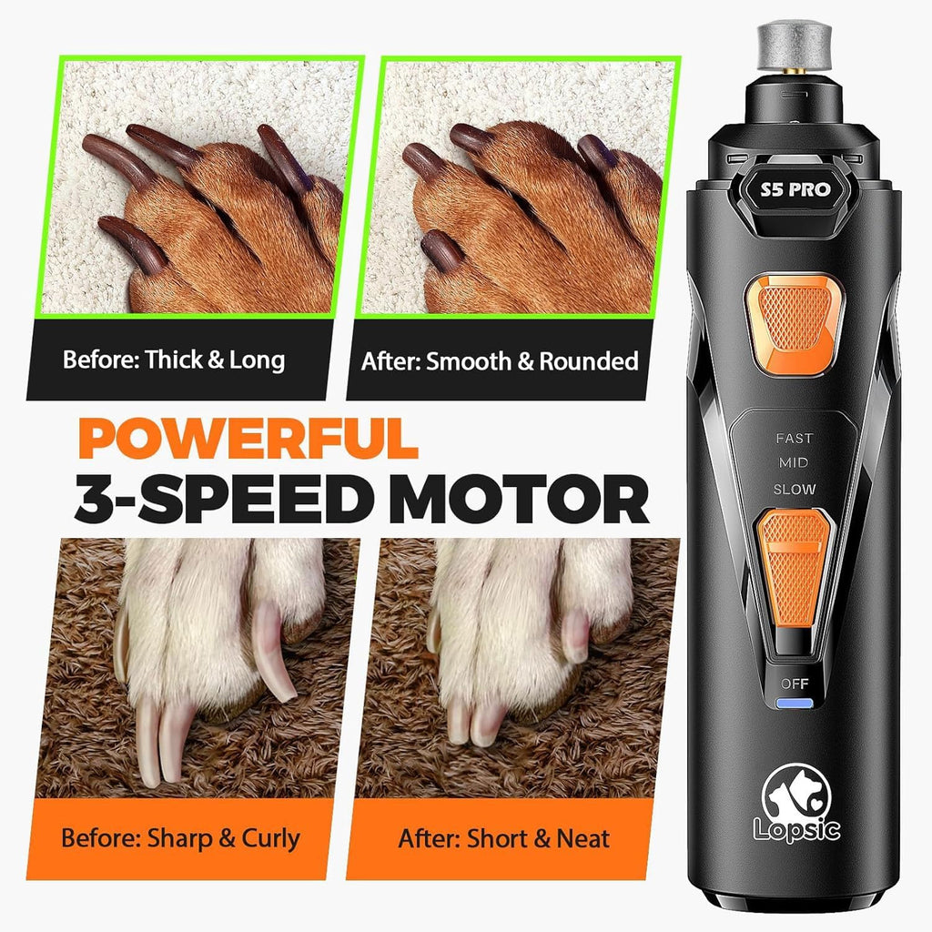 Whisper Quiet Dog Nail Grinder Safe & Stress-Free for Sensitive Dogs Cats