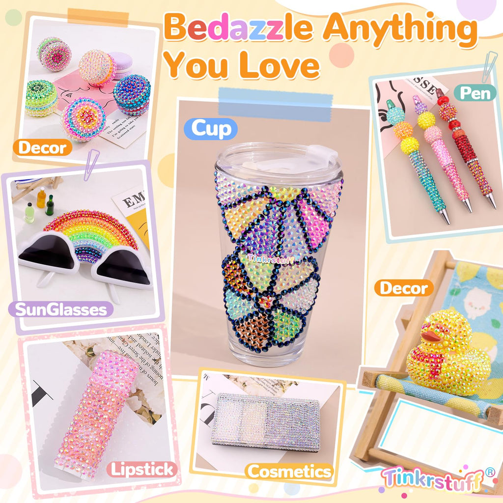 TINKRSTUFF 50000Pcs 60 Colors Jelly Rhinestones Bedazzling Kit