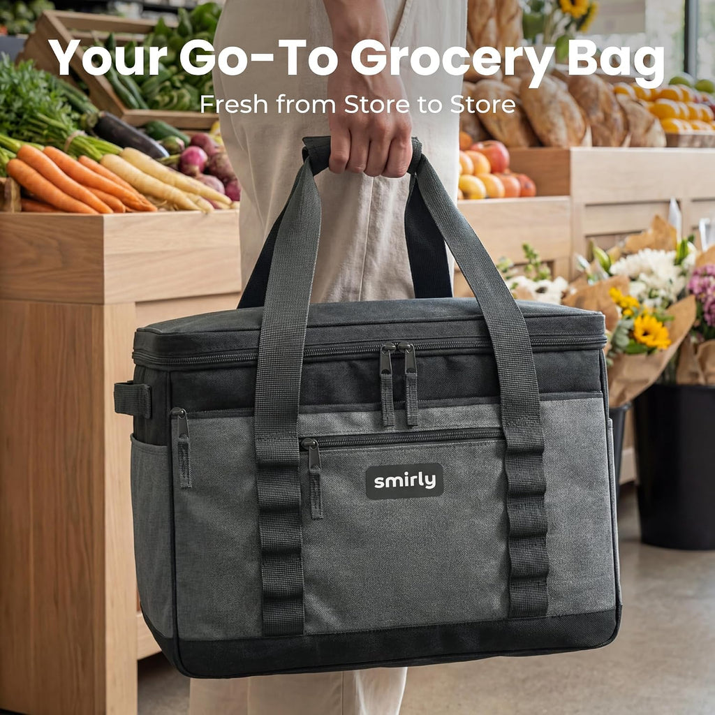 SMIRLY Cooler Bags Insulated, Large Soft Collapsible Cooler, 48 Cans