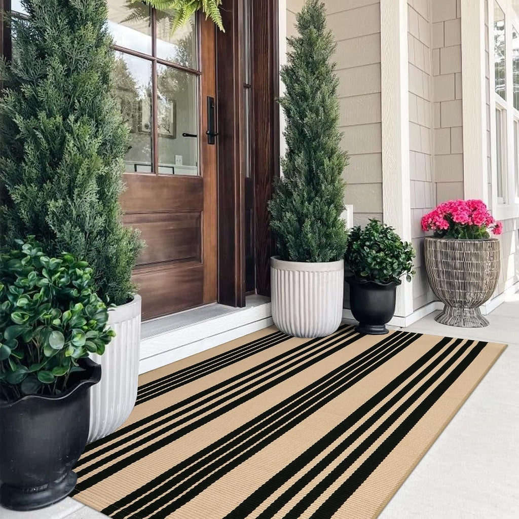 OJIA Front Door Mat 24"x51", Striped Porch Rug Outdoor Door Mat Fall Decor