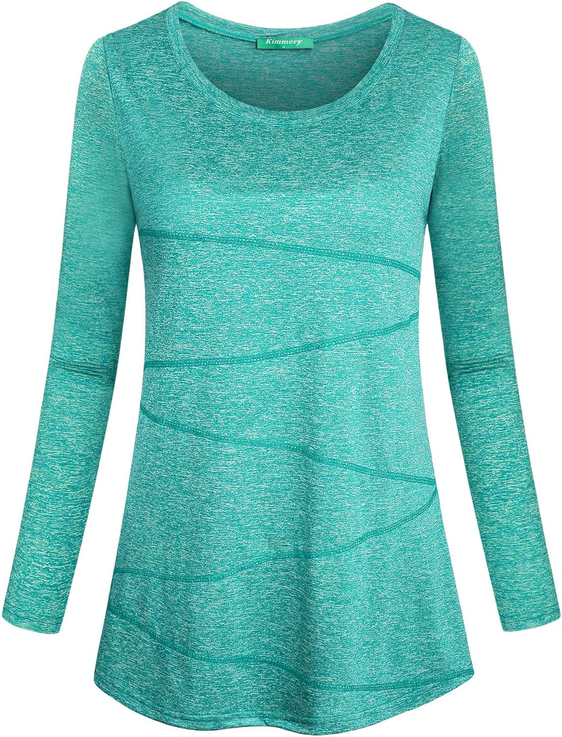 Kimmery Workout Tops for Women Long Sleeve Shirts for Women Quick Dry Line Decor Yoga Tops Sizes S-3XL