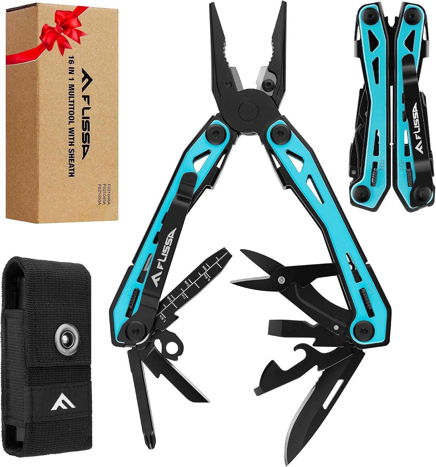 FLISSA 16-In-1 Multi-Tool Pliers, EDC Multitool, Multipurpose Tool, Pink