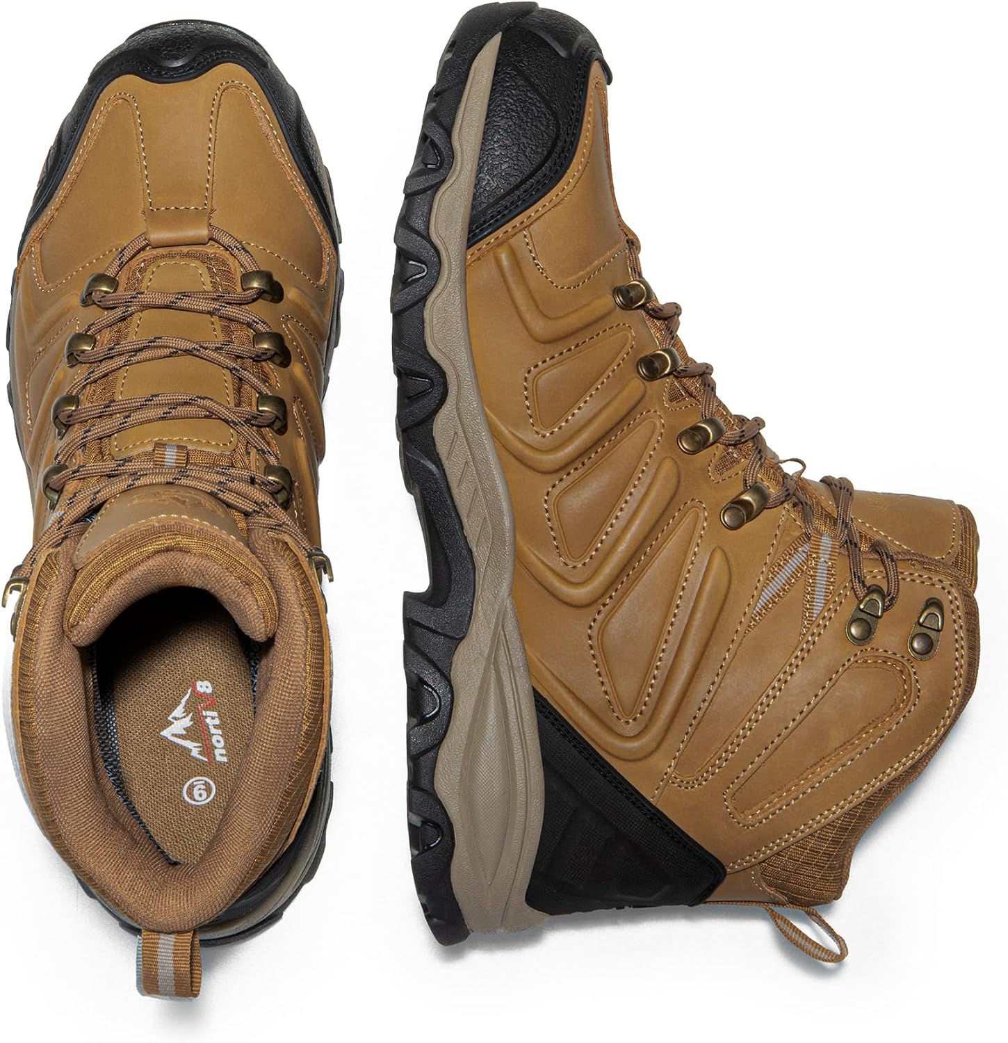 NORTIV 8 Men's Ankle High Waterproof Hiking Boots