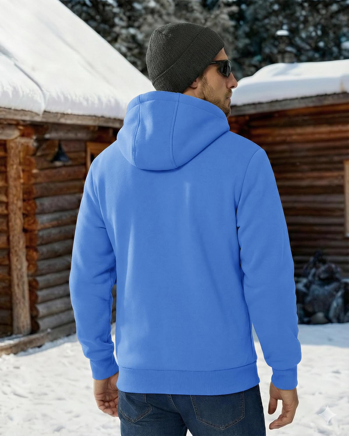Boladeci Men's Sherpa Fleece Lined Hoodie Zip Up Heavyweight Winter Jacket