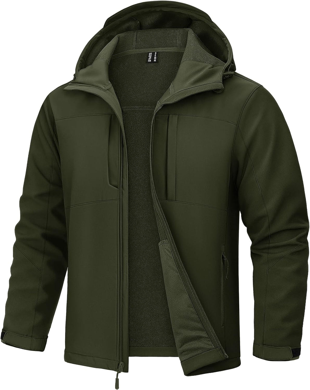 TACVASEN Men's Hooded Softshell Waterproof Fleece Lined Lightweight Jackets