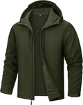 TACVASEN Men's Hooded Softshell Waterproof Fleece Lined Lightweight Jackets