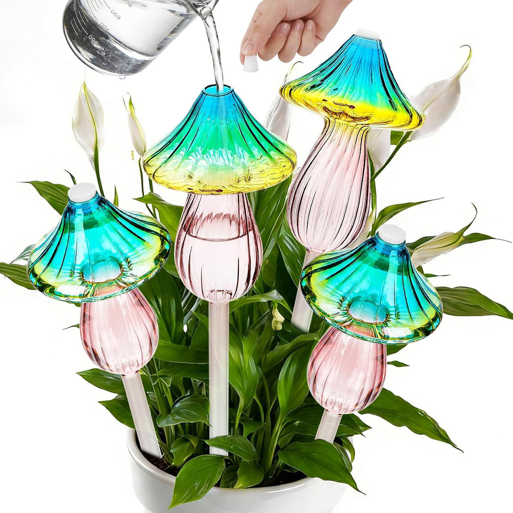 4Pcs Self Plant Watering Globes Glass Water Bulb for Outdoor Indoor Plants