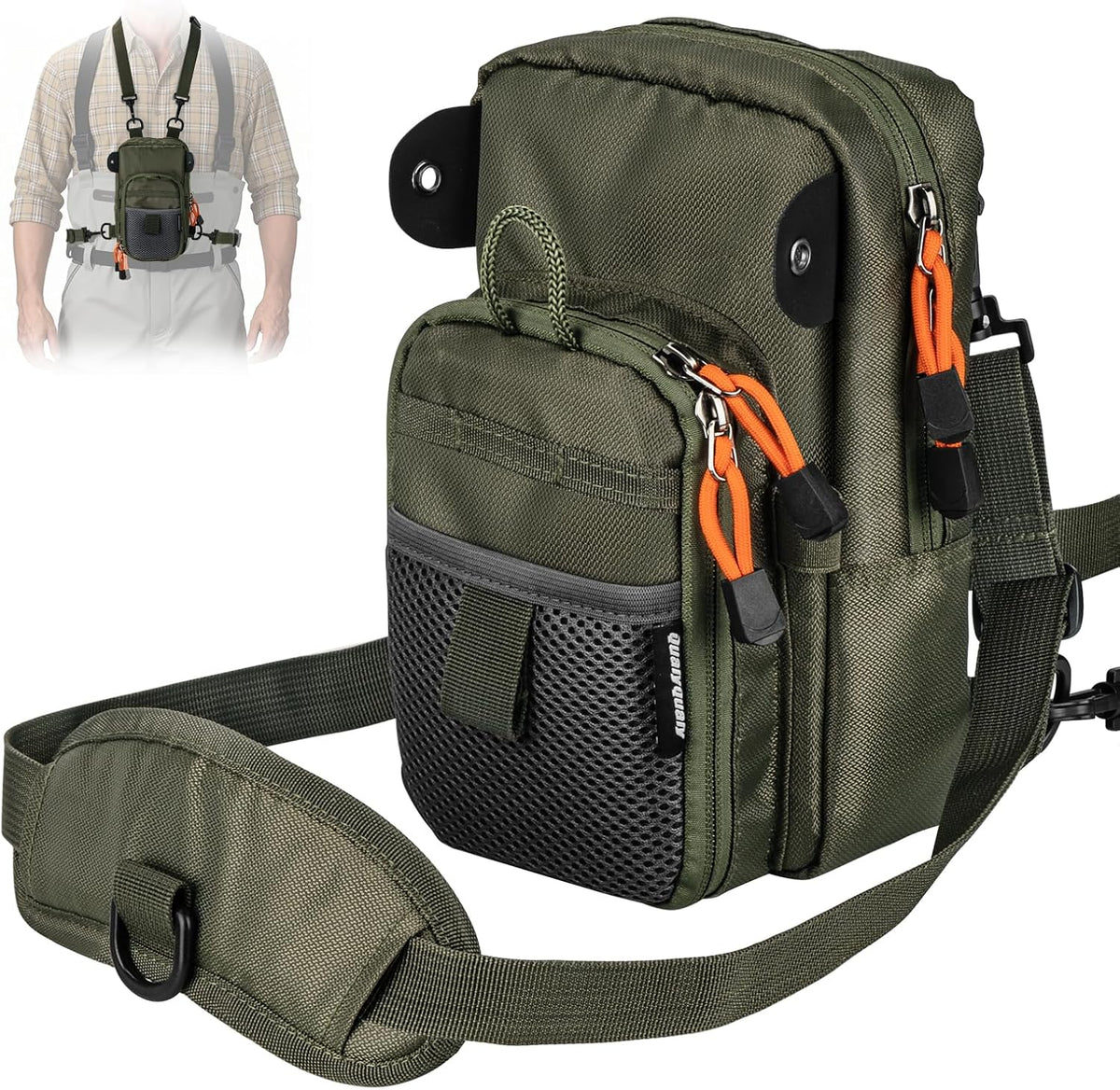 QulayQualy Fly Fishing Bag Chest Pack with WorkStation