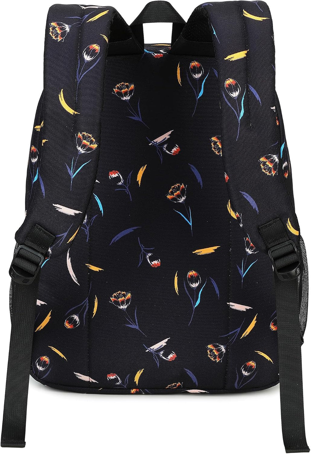 abshoo Classical Basic Floral Womens School Backpack For College Teen Girls Water Resistant Bookbag (Floral Black C)