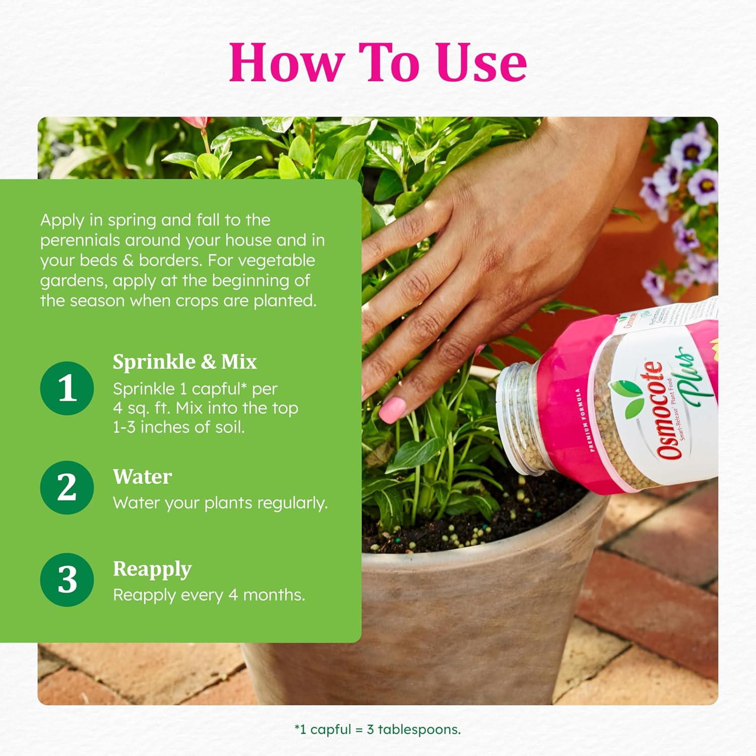 Osmocote Smart-Release Plant Food Plus Outdoor & Indoor1, 2 lb. | Granular, Continuous Release Plant Fertilizer with 11 Essential Nutrients