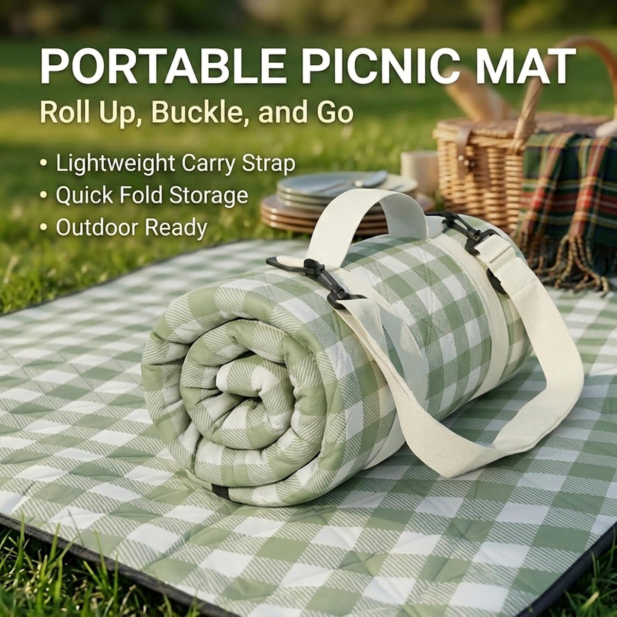 Extra Large Picnic Blanket 80"x 83", Waterproof Sandproof Beach Outdoor Mat