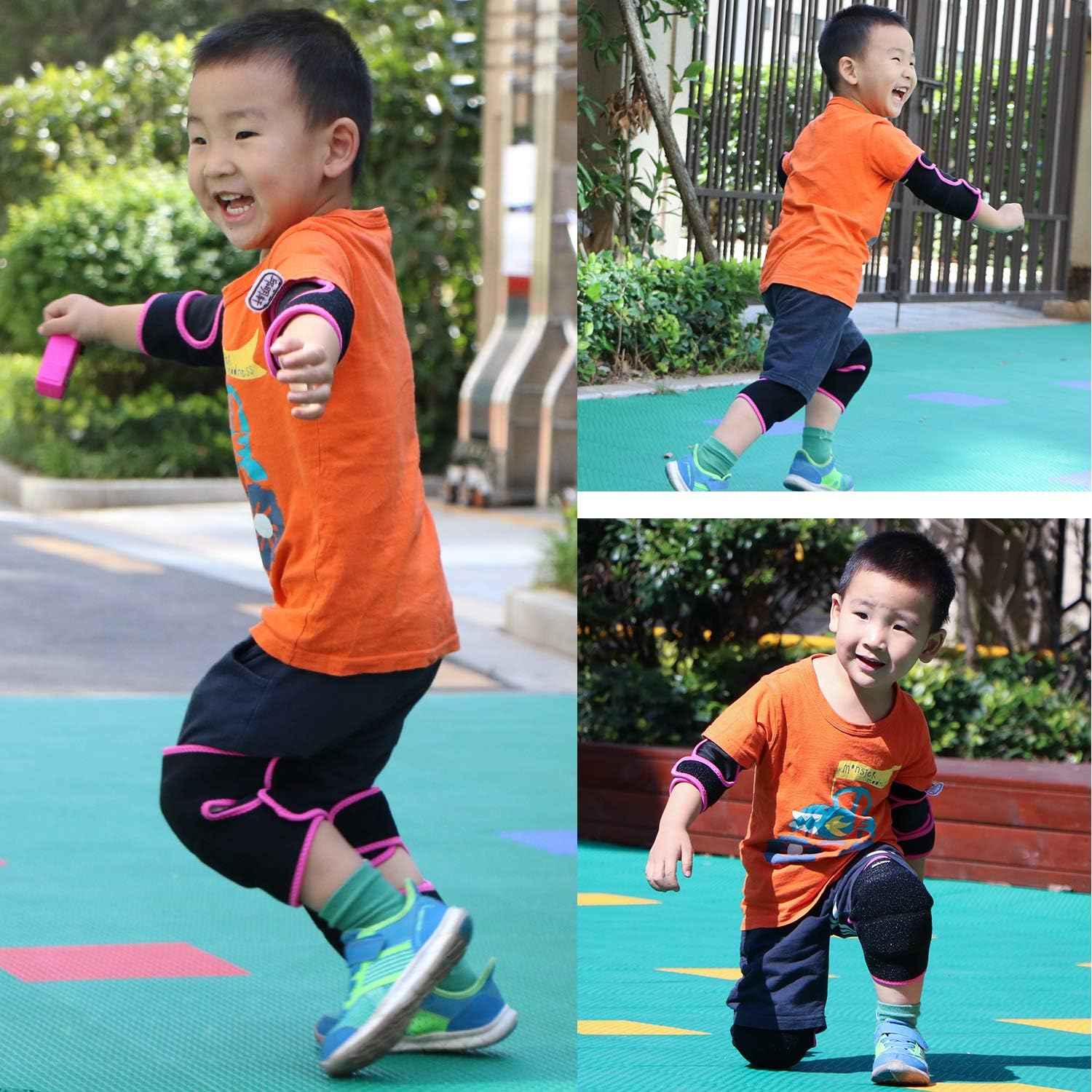 Elbow Pads and Knee Pads for Kids,Protective Pad Sets with Thickened Pad