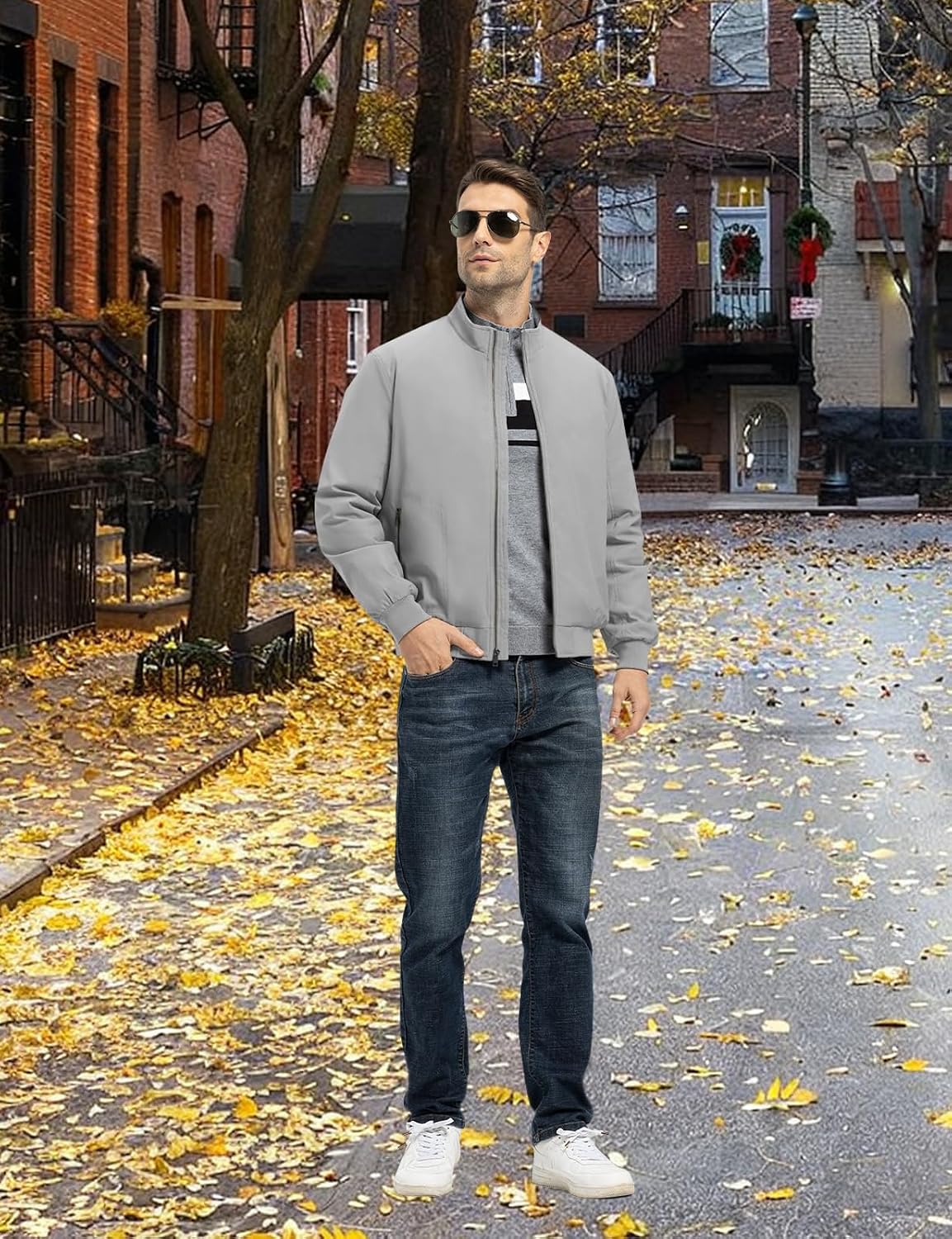 TBMPOY Men's Winter Jackets Bomber Padded Casual Windbreaker Warm Fall Coat