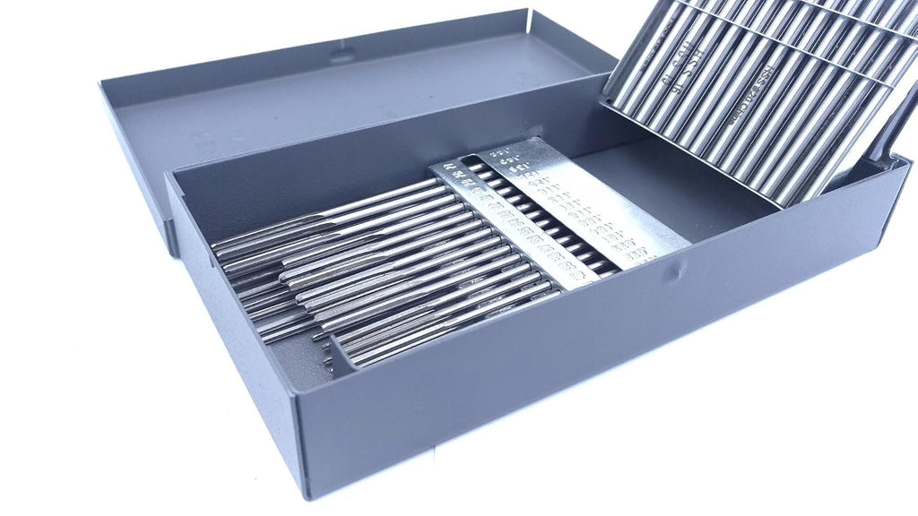 Accusize Industrial Tools 60 Pcs No.1 to No.60 Hss Ansi Chucking Reamer Set in Huot USA Index Metal Box, 5500-Sk00