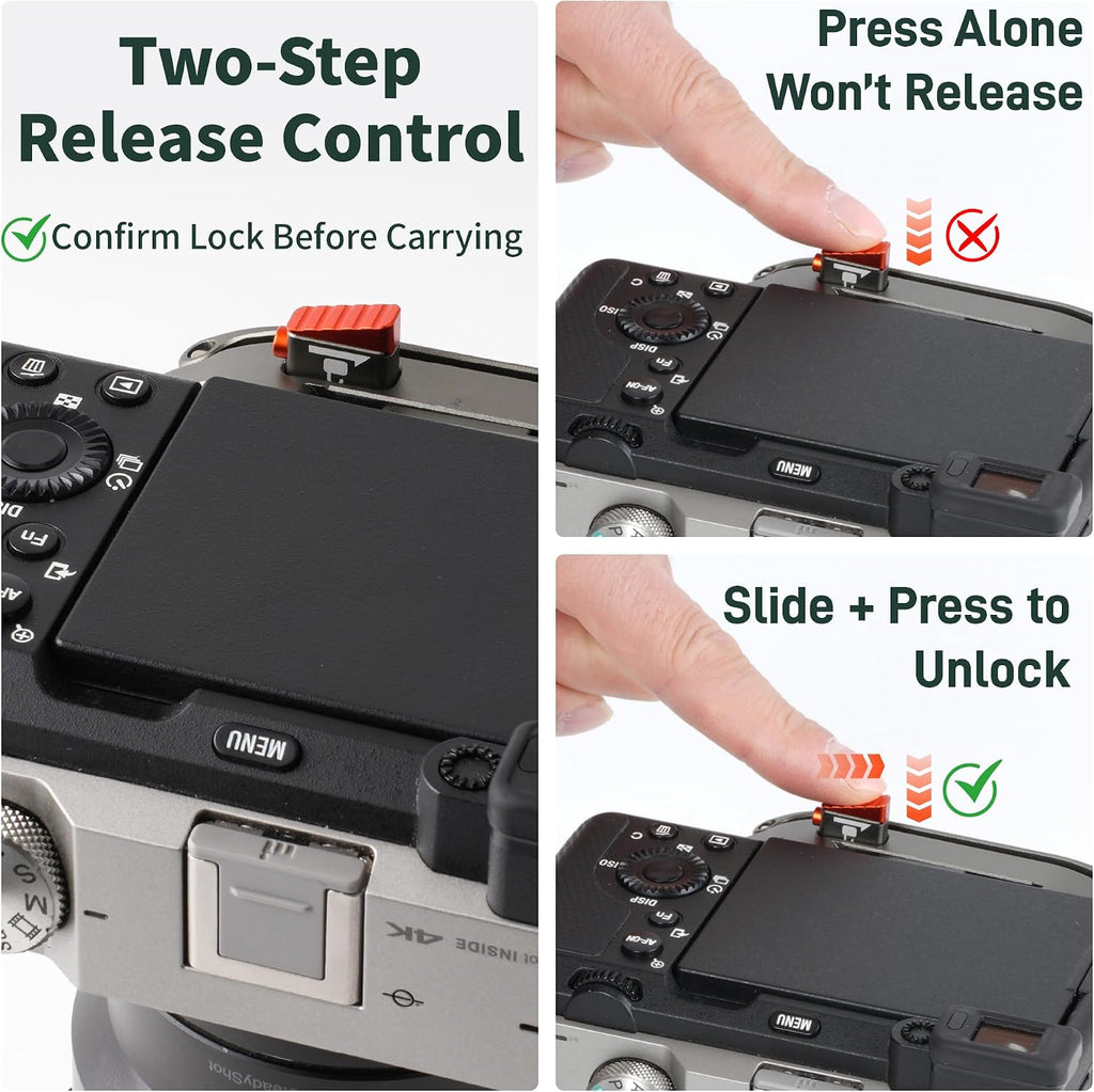 Camera Backpack Clip Arca-Style Quick Release Anti-Drop Dual-Lock