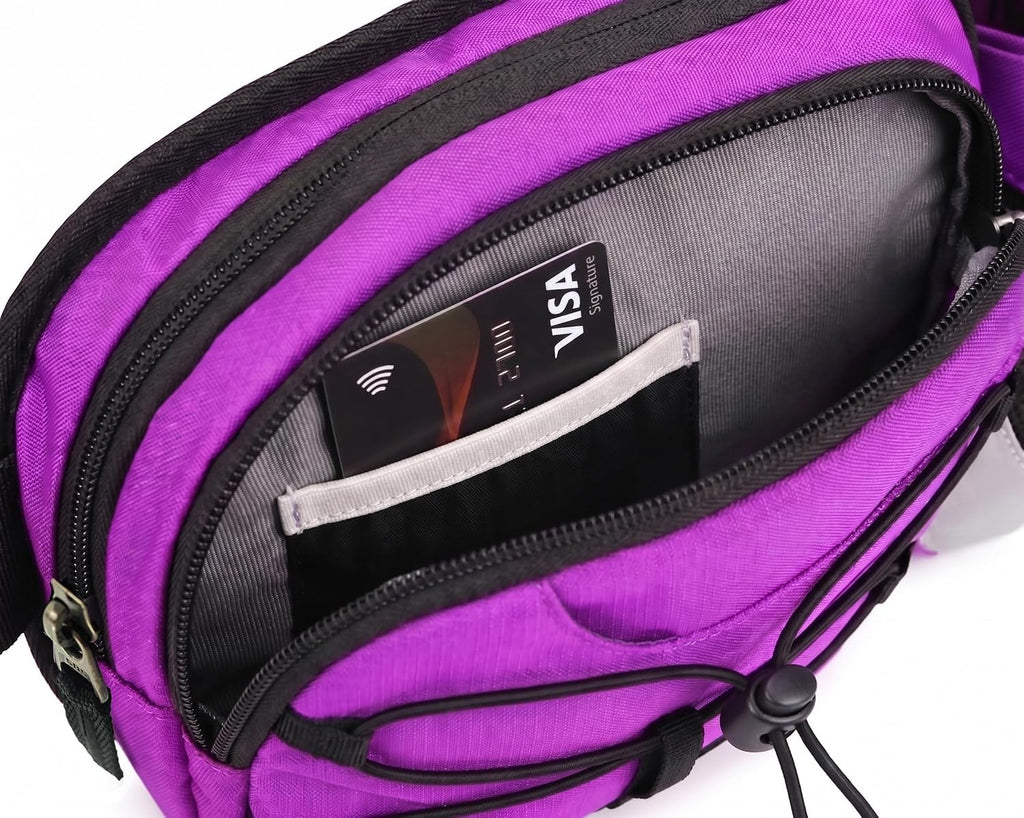 AiRunTech Fanny Pack with Water Bottle Holder, Hiking Waist Bag for Walking Accessories Essentials, Hiking Hydration Gear Gift Women Men
