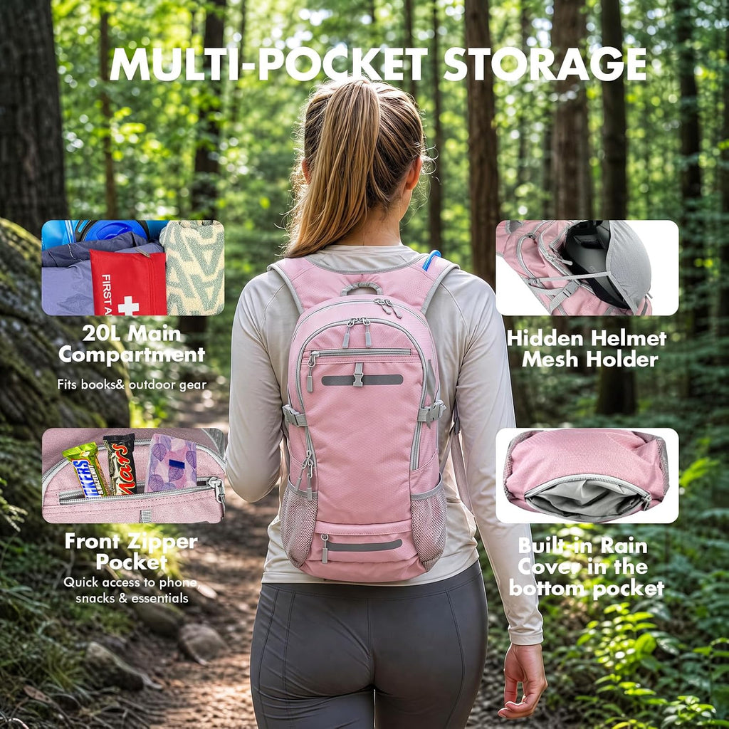 20L Hydration Backpack with 3L Water Bladder Water Backpack for Hiking Hydration Pack Insulated Daypack for Commuting
