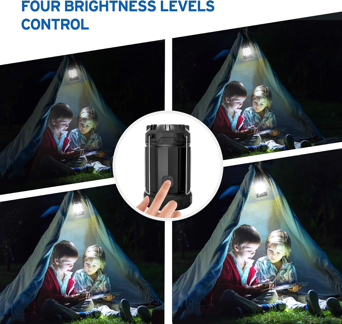 Etekcity Camping Lantern Battery Powered LED for Power Outages, Emergency Light for Hurricane Supplies Survival Kits, Operated Lamp, Camping Gear Accessories Essentials, 2 Pack