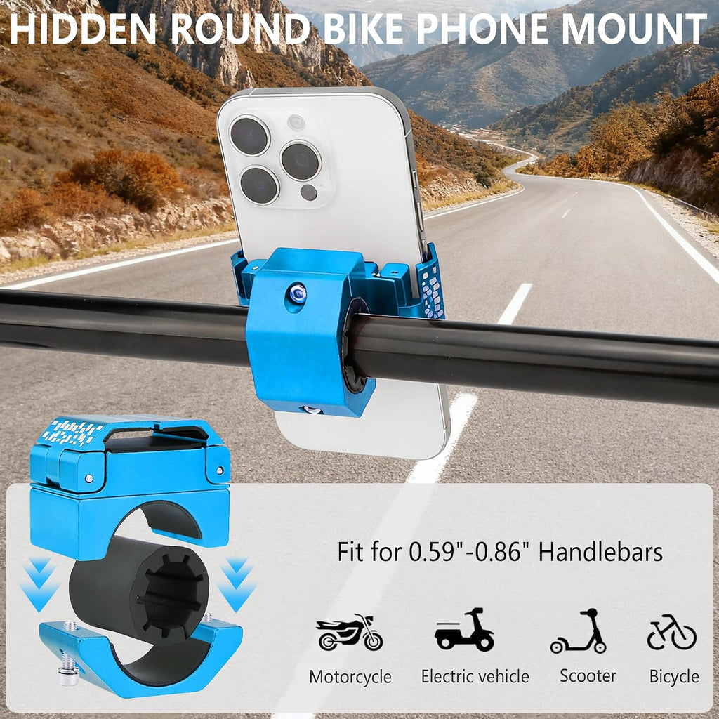 Bike Handlebar Mounts for 4.5-7.7 Phones (Blue)